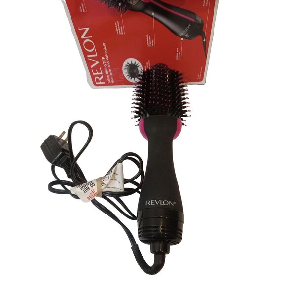 Revlon Blow Dryer Brush Black Pink Professional One Step Volumizer No Manual - Picture 7 of 8